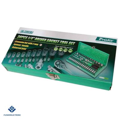 آچار و سری بکس پروسکیت مدل HW-23801M مجموعه 38 عددی