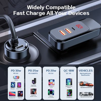 شارژر فندکی 120 وات هیسکا مدل HCC-327