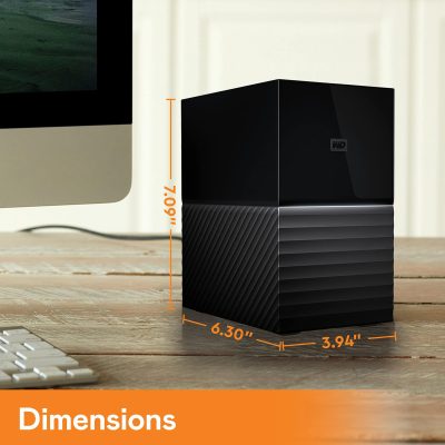 هارد اکسترنال وسترن دیجیتال مدل WD MYBOOK DUO 24TB ظرفیت 24 ترابایت دارای رابط USB Type-A 3.1