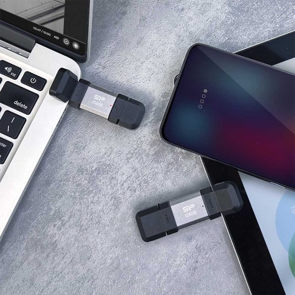 فلش مموری USB 3.2 سیلیکون پاور مدل C51 ظرفیت 256 گیگابایت