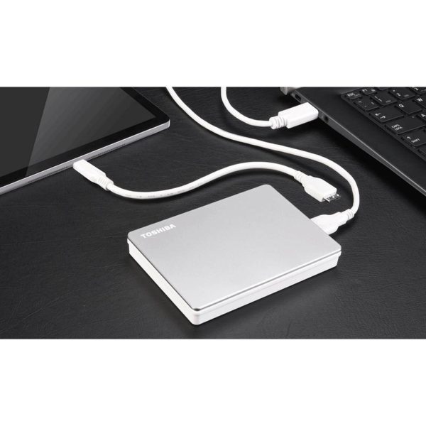 هارد اکسترنال توشیبا مدل CANVIO FLEX ظرفیت چهار ترابایت دارای رابط USB Type-A 3.2