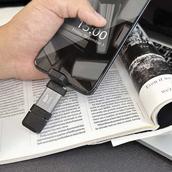 فلش مموری USB 3.2 سیلیکون پاور مدل C51 ظرفیت 256 گیگابایت