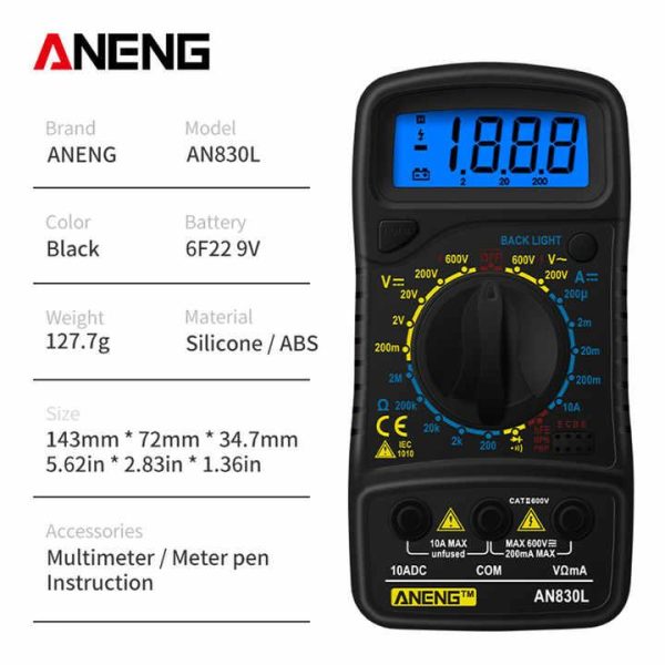 مولتی متر دیجیتال آننگ مدل AN830L