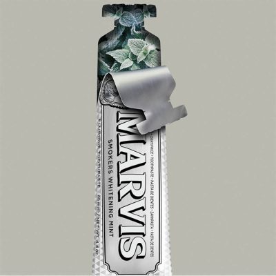 خمیر دندان مارویس مدل Smokers Whitening Mint حجم 85 میلی لیتر