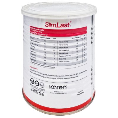 پودر اسلیم لست با طعم شیر توت فرنگی کارن - 400 گرم