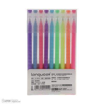 روان نویس لنگو پاستلی مدل highlight بسته 9 عددی