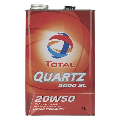 روغن موتور خودرو توتال مدل Quartz 5000 SL حجم 4 لیتر