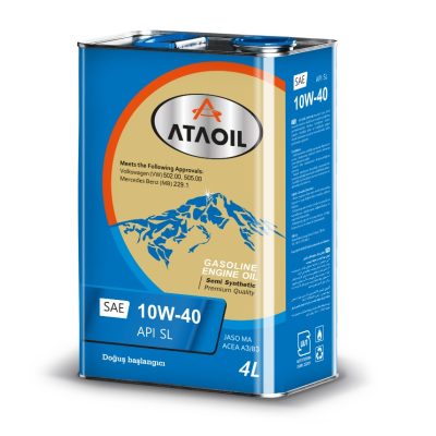 روغن موتور بنزینی آتا اویل مدل 10w-40 sl حجم 4 لیتر