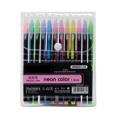 خودکار رنگی مدل نئونی و پاستلی کد NP بسته 12 عددی