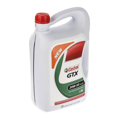 روغن موتور خودرو کاسترول مدل GTX 20W50 SL حجم 4 لیتر
