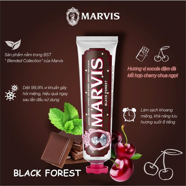 خمیر دندان مارویس مدل BLACK FOREST حجم 75 میلی لیتر