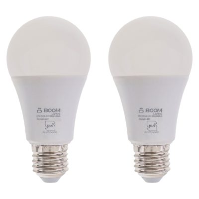 لامپ ال ای دی 12 وات بوم لایتینگ مدل حبابی پایه E27 بسته 2 عددی
