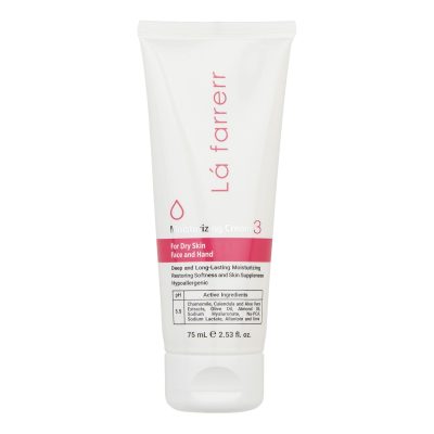 کرم مرطوب‌کننده و آبرسان دست و صورت لافارر مدل 03 مناسب پوست‌های خشک حجم 75 میلی‌لیتر