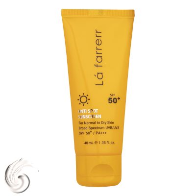 کرم ضدآفتاب و ضدلک بی‌رنگ لافارر مدل SPF50، مناسب پوست‌های خشک و معمولی، حجم 40 میلی‌لیتر