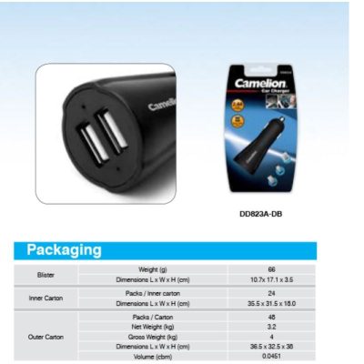 شارژر فندکی کملیون مدل DD823A