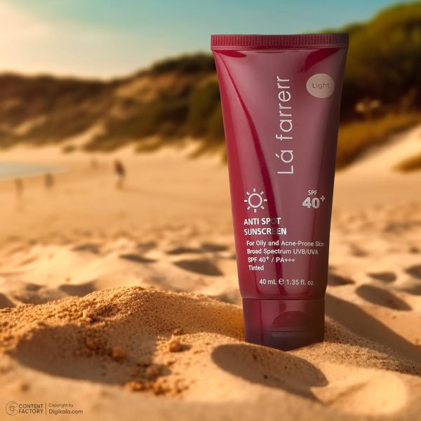 کرم ضدآفتاب و ضدلک رنگی لافارر مدل SPF40-Light، مناسب پوست‌های چرب، حجم 40 میلی‌لیتر