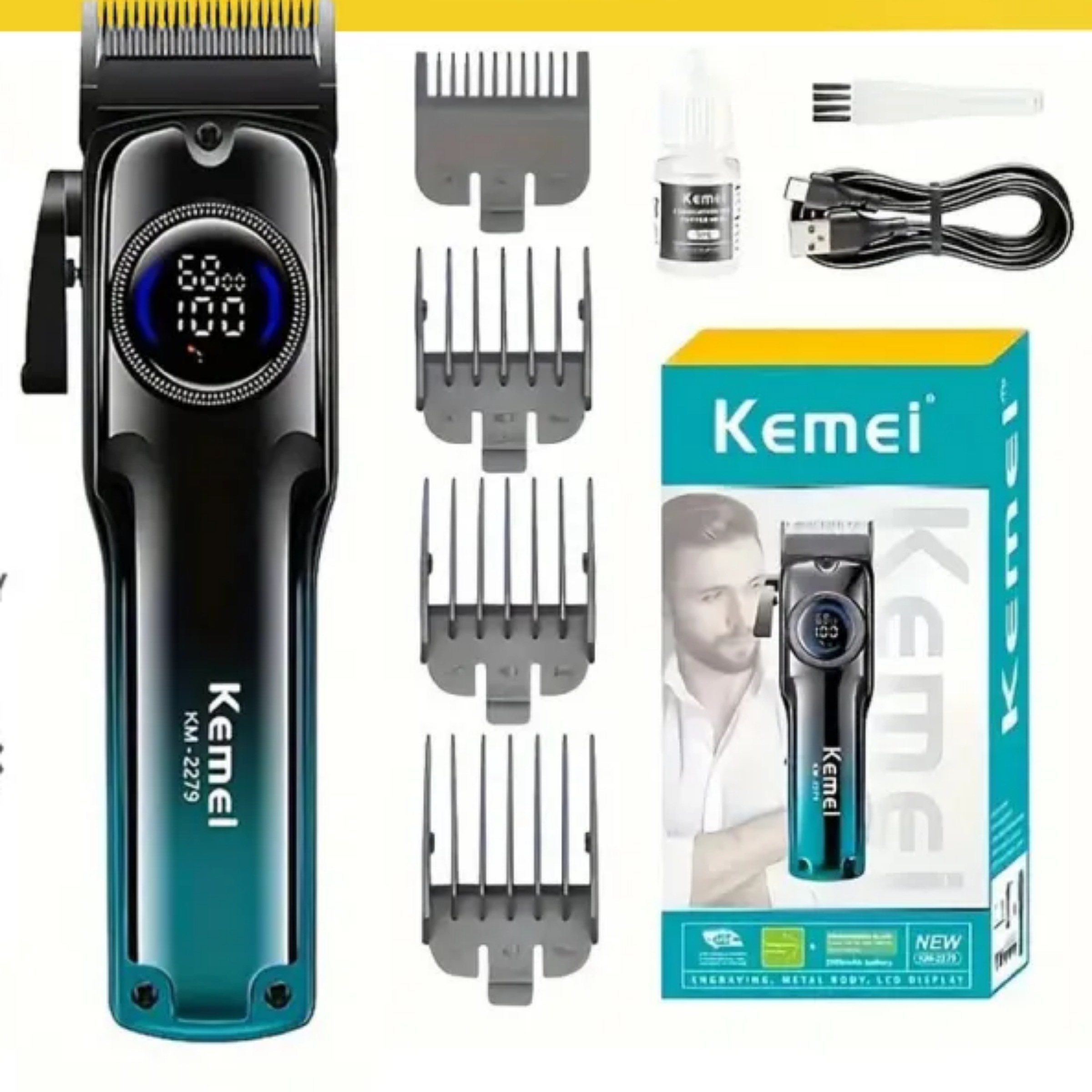 ماشین اصلاح موی سر و صورت کیمی مدل KM-2279 ماشین اصلاح موی سر و صورت کیمی مدل KM-2279