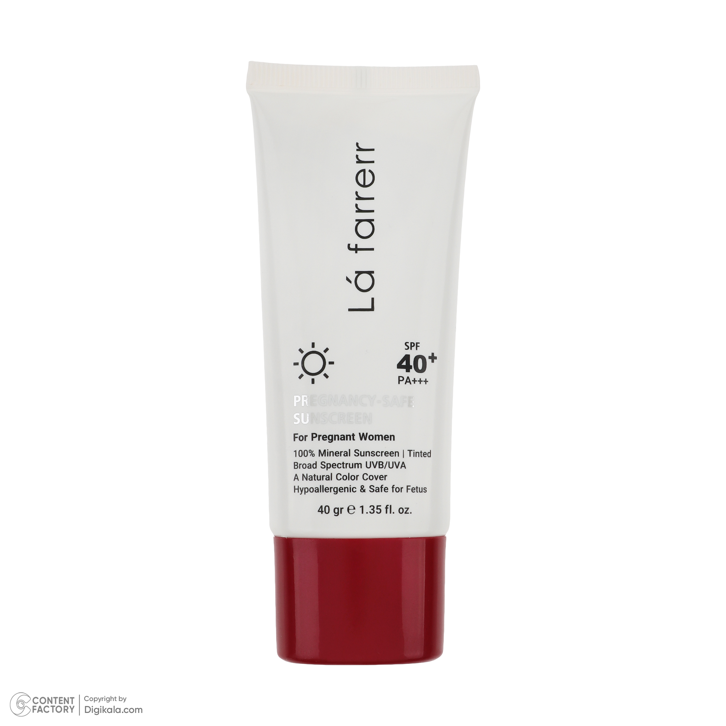 کرم ضد آفتاب رنگی لافارر مناسب دوران بارداری، SPF 40، مدل Pregnant مناسب انواع پوستهای وزن 40 گرم کرم ضد آفتاب رنگی لافارر مناسب دوران بارداری، SPF 40، مدل Pregnant مناسب انواع پوستهای وزن 40 گرم