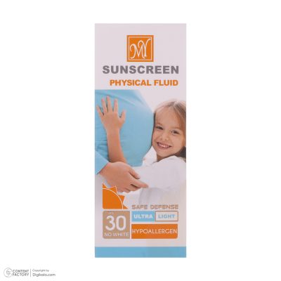 فلوئید ضدآفتاب بی‌رنگ مای +SPF30 مدل Physicall مناسب انوع پوست، حجم 50 میلی‌لیتر