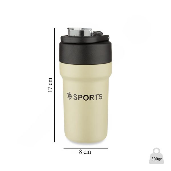 ماگ سفری مدل استیل دوجداره کد SPORTS NEW P گنجایش 0.5 لیتر