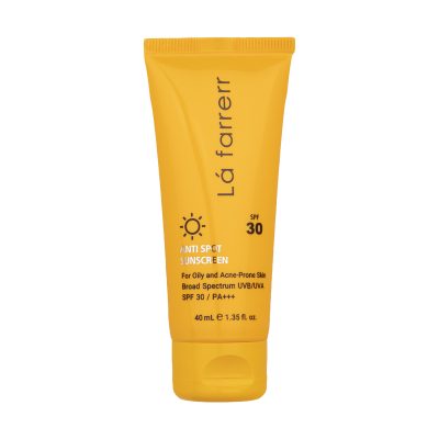 کرم ضدآفتاب و ضدلک بی‌رنگ لافارر مدل SPF30، مناسب پوست‌های چرب، حجم 40 میلی‌لیتر
