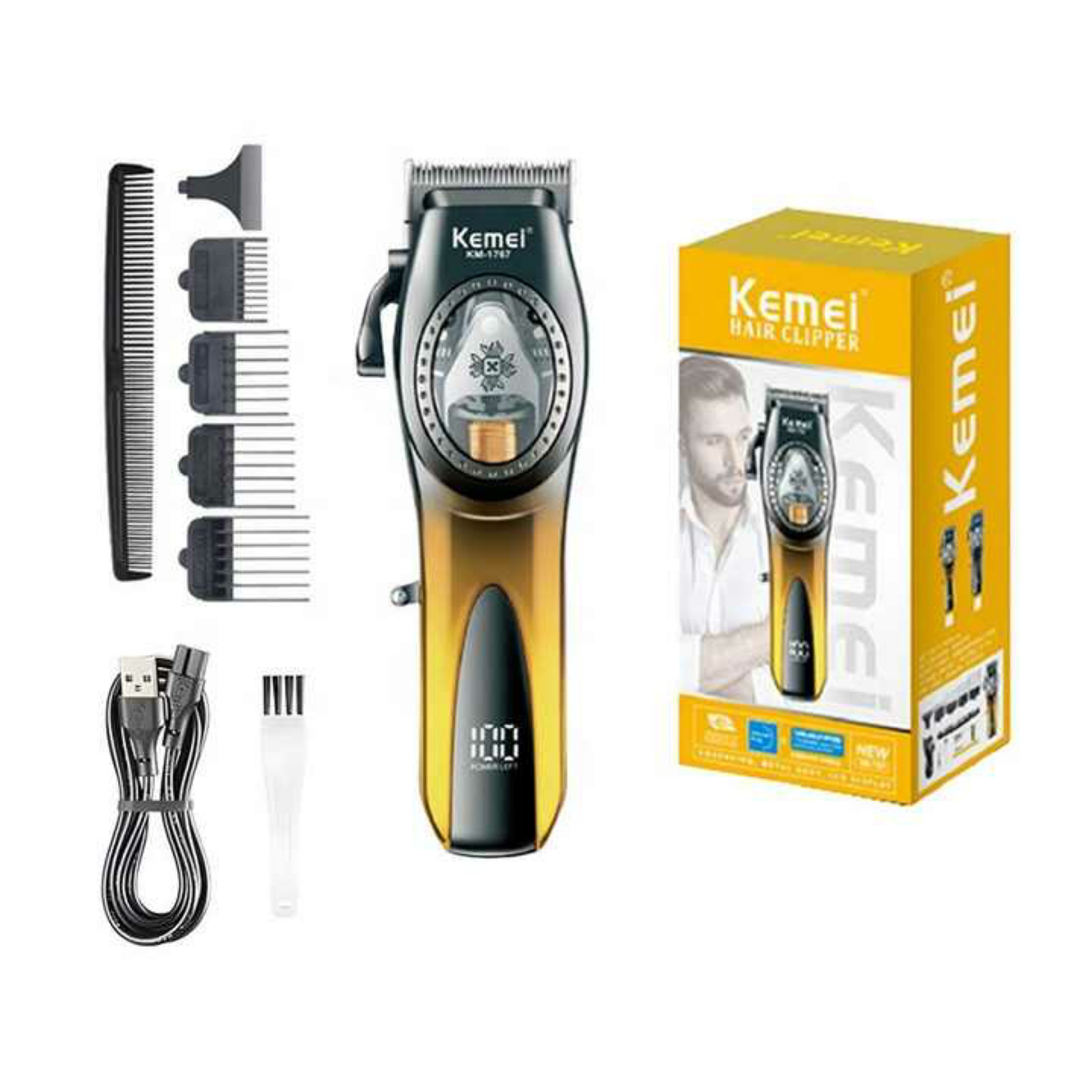 ماشین اصلاح موی سر و صورت شارژی کیمی مدل KM-1767 ماشین اصلاح موی سر و صورت شارژی کیمی مدل KM-1767