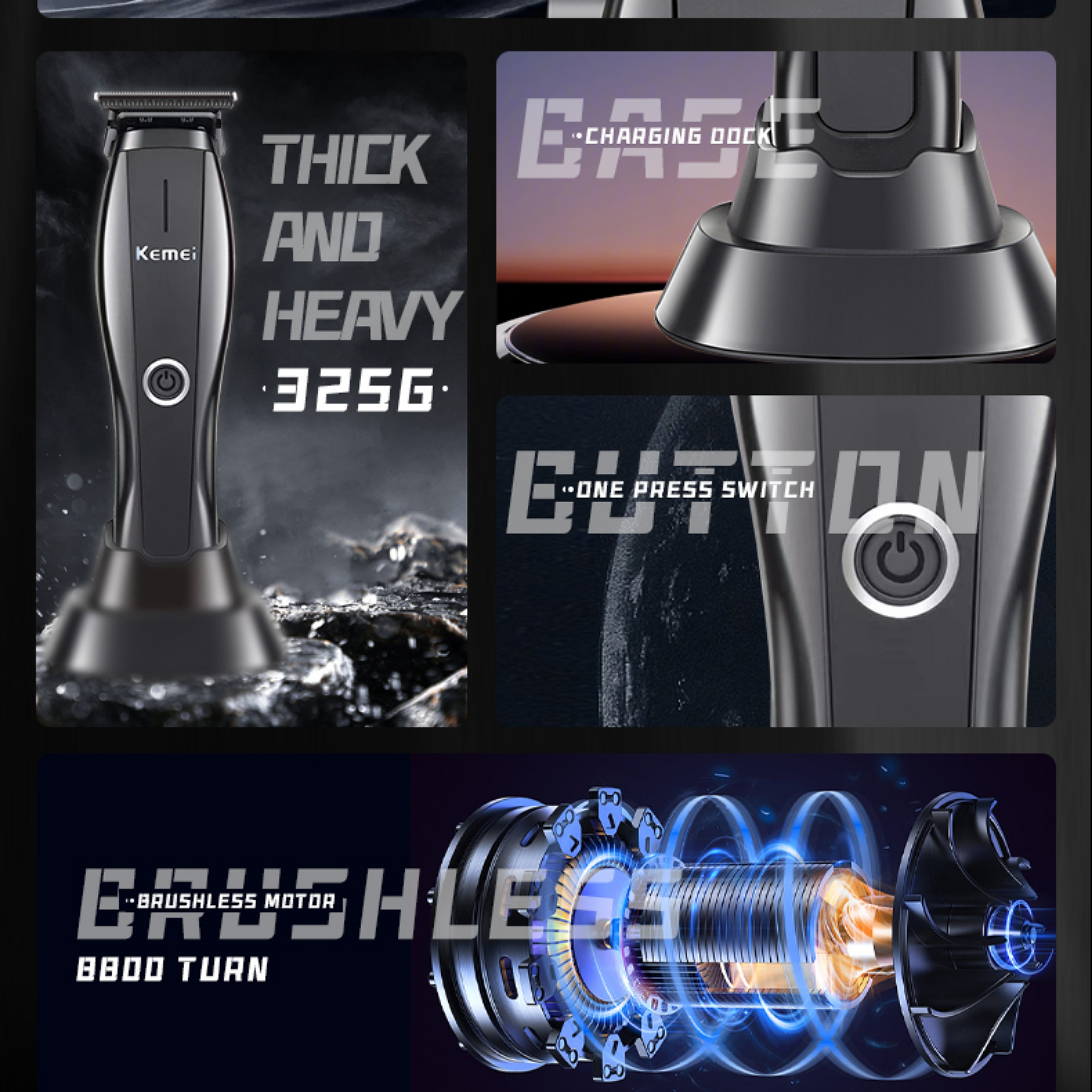 ماشین اصلاح موی سر و صورت کیمی مدل KM-2295 ماشین اصلاح موی سر و صورت کیمی مدل KM-2295