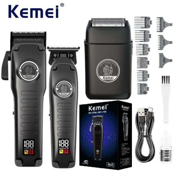 ماشین اصلاح موی سر و صورت کیمی مدل KM-1827 بسته 2 عددی