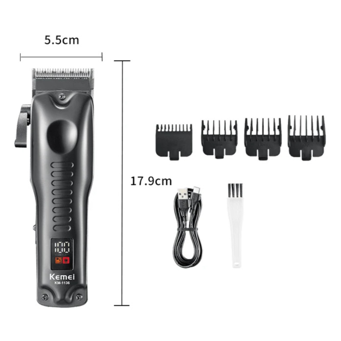 ماشین اصلاح موی سر و صورت شارژی کیمی مدل KM-1136 ماشین اصلاح موی سر و صورت شارژی کیمی مدل KM-1136