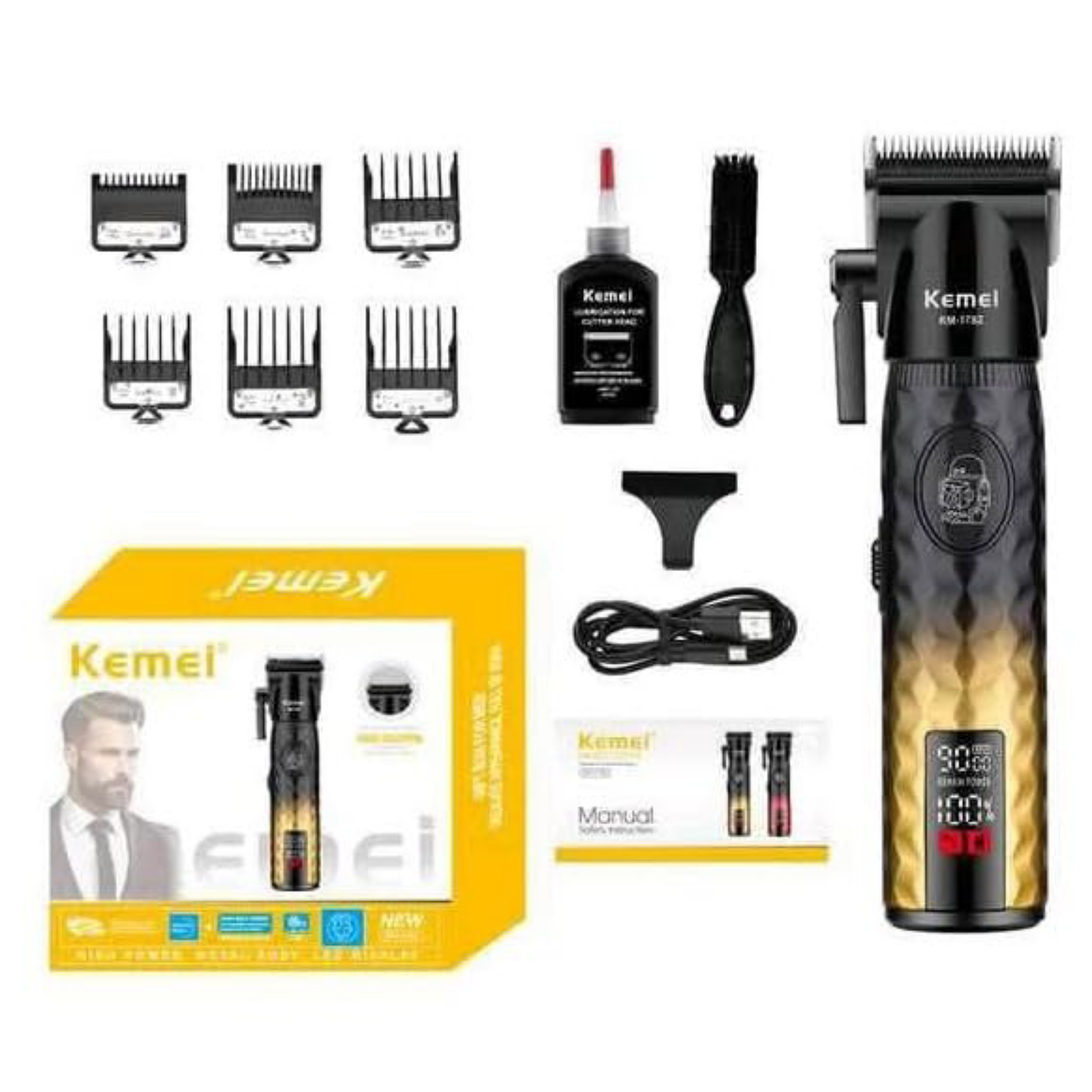 ماشین اصلاح موی سر و صورت شارژی کیمی مدل KM-1782 ماشین اصلاح موی سر و صورت شارژی کیمی مدل KM-1782