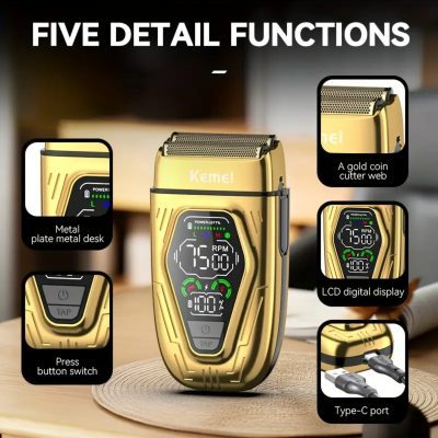 ست ماشین اصلاح موی صورت و بدن شارژی کیمی مدل KM-T360