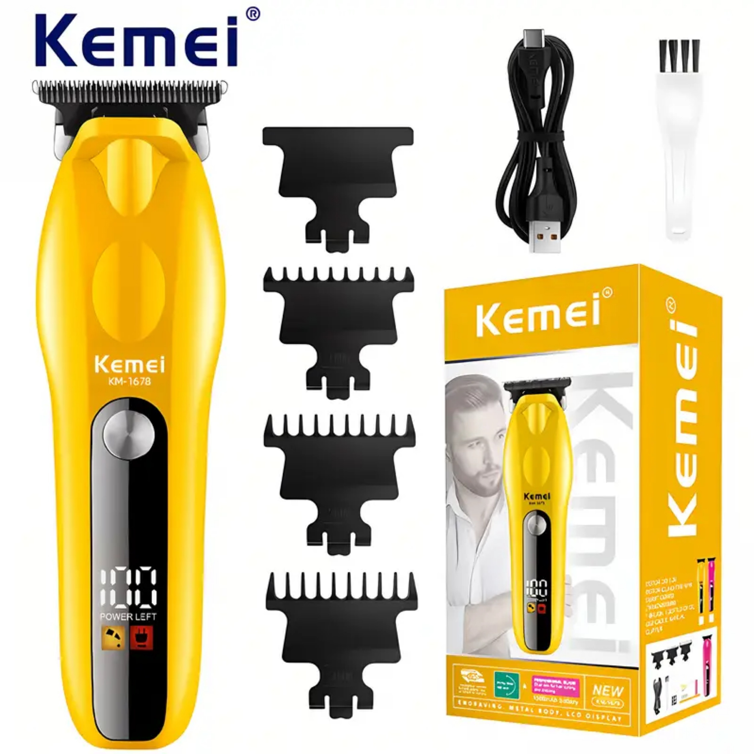 ماشین اصلاح موی سر و صورت شارژی کیمی مدل km-1678 ماشین اصلاح موی سر و صورت شارژی کیمی مدل km-1678