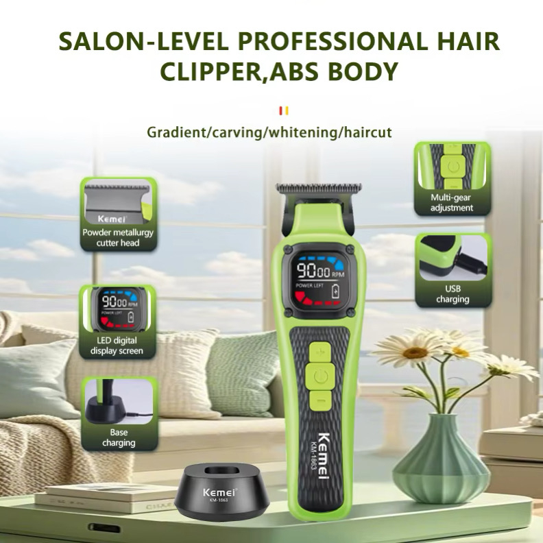 ماشین اصلاح موی سر و صورت شارژی کیمی مدل KM-1863 ماشین اصلاح موی سر و صورت شارژی کیمی مدل KM-1863