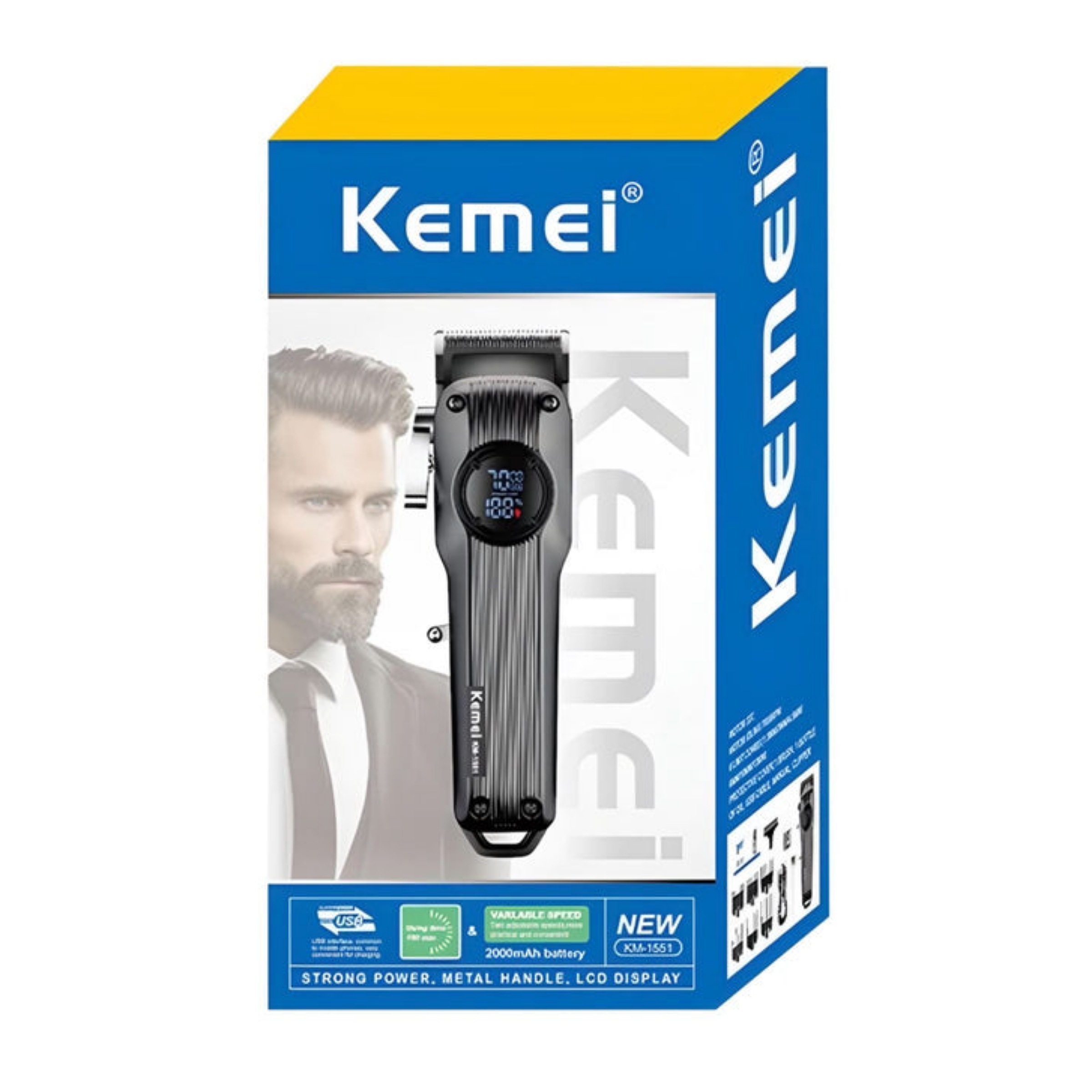 ماشین اصلاح موی سر و صورت کیمی مدل KM-1551 ماشین اصلاح موی سر و صورت کیمی مدل KM-1551