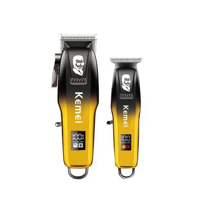 ماشین اصلاح موی سر و صورت شارژی کیمی مدل KM-8501 مجموعه دو عددی