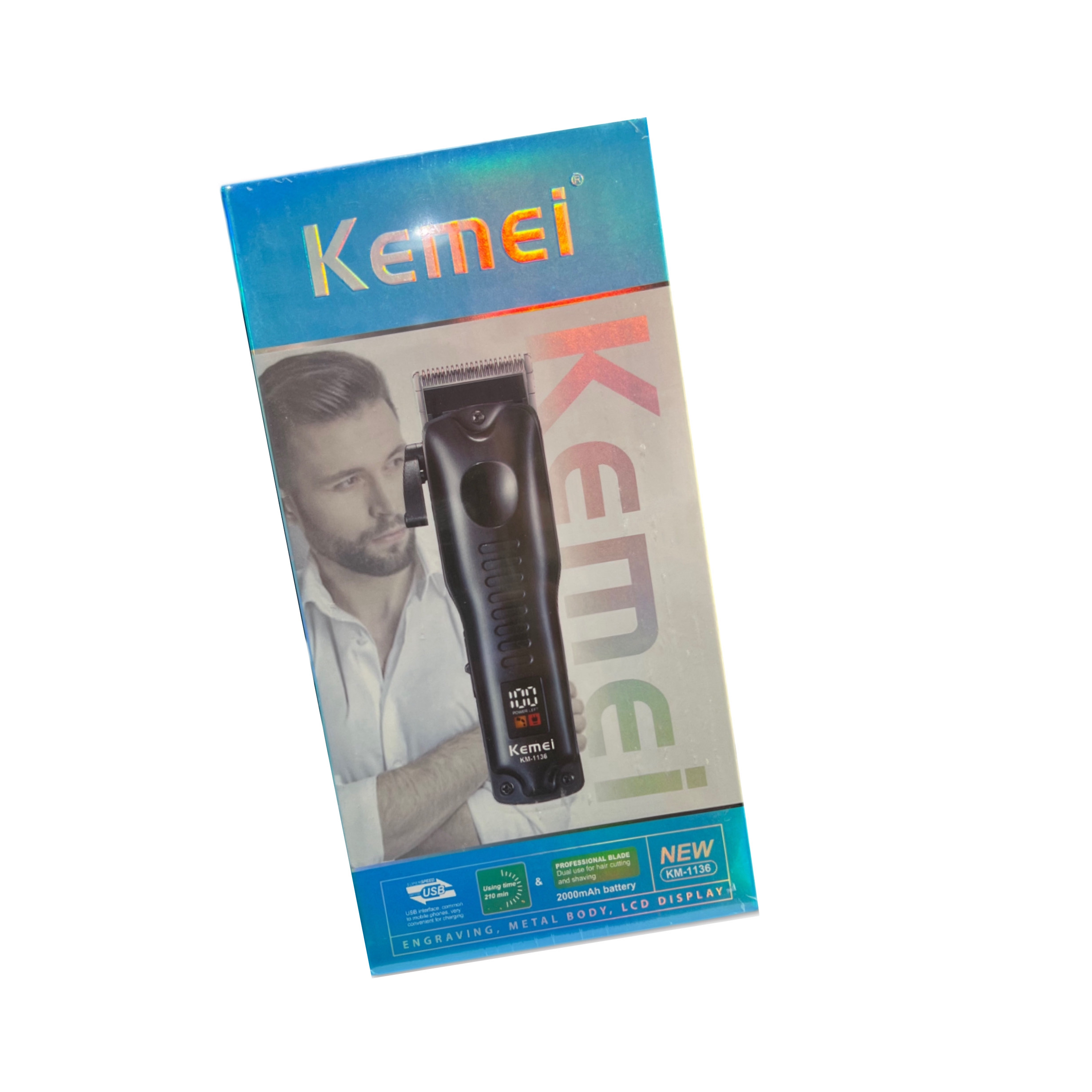 ماشین اصلاح موی سر و صورت شارژی کیمی مدل KM-1136 ماشین اصلاح موی سر و صورت شارژی کیمی مدل KM-1136