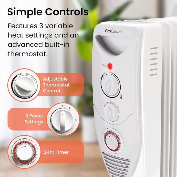 شوفاژ برقی ۱۱ پره پرو بریز مدل PB-H02