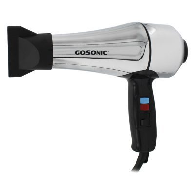 سشوار حرفه ای گوسونیک مدل GHD-229، موتور AC با توان مصرفی 1800 وات، دارای قابلیت باد سرد، فناوری تولید یون، وزن 892 گرم، تنظیم حرارت 3 حالته و کنترل سرعت 2 حالته، به همراه 1 عدد سری متمرکزکننده