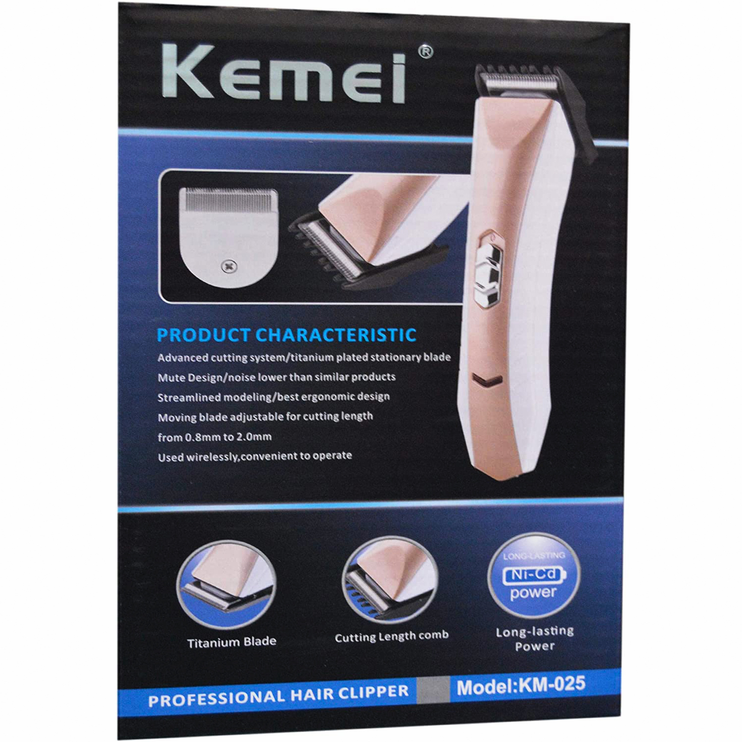 ماشین اصلاح موی سر و صورت کیمی مدل KM025 ماشین اصلاح موی سر و صورت کیمی مدل KM025