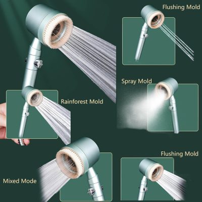 سردوش حمام ققنوس مدل برس دار چندحالته فیلتر دار Rio