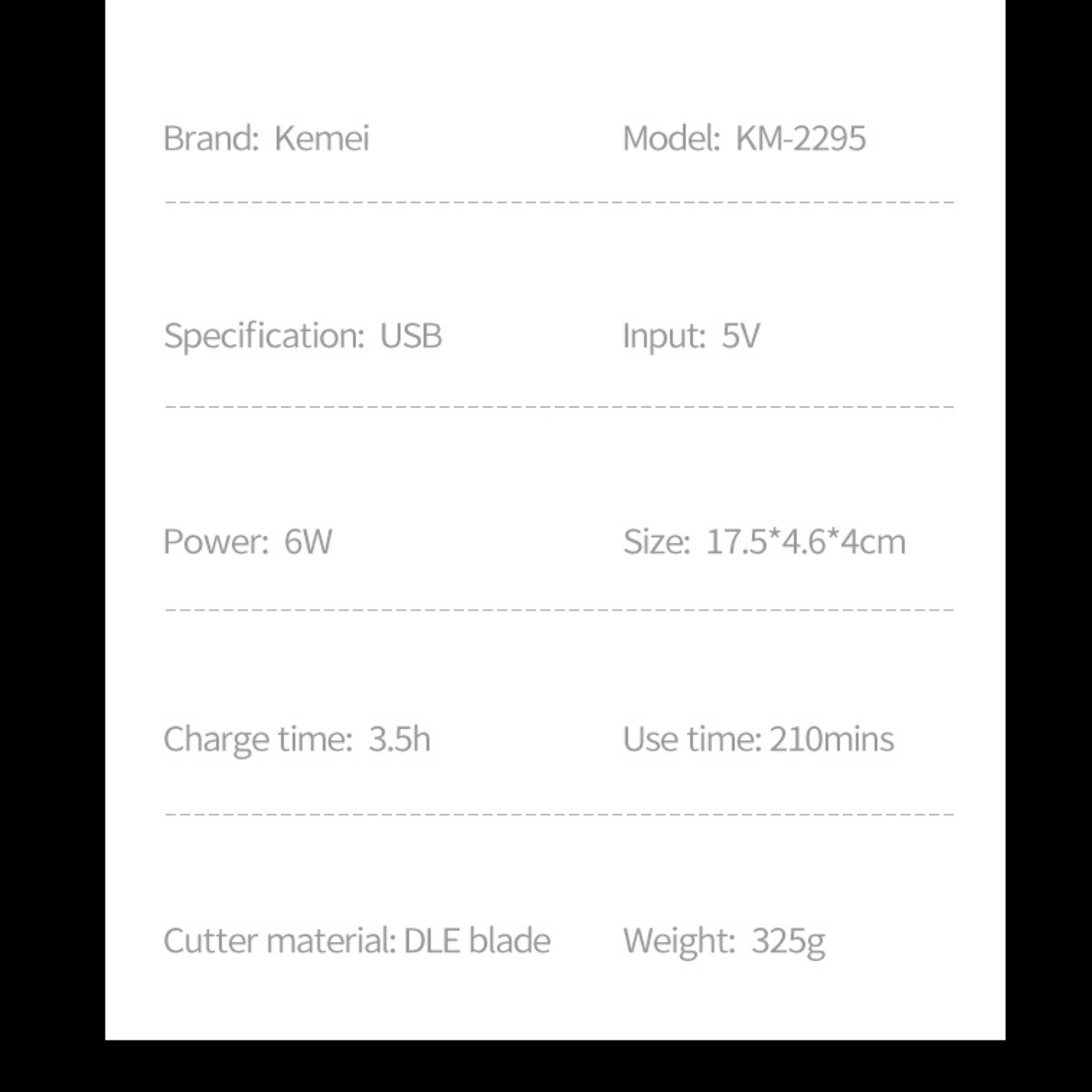 ماشین اصلاح موی سر و صورت کیمی مدل KM-2295 ماشین اصلاح موی سر و صورت کیمی مدل KM-2295