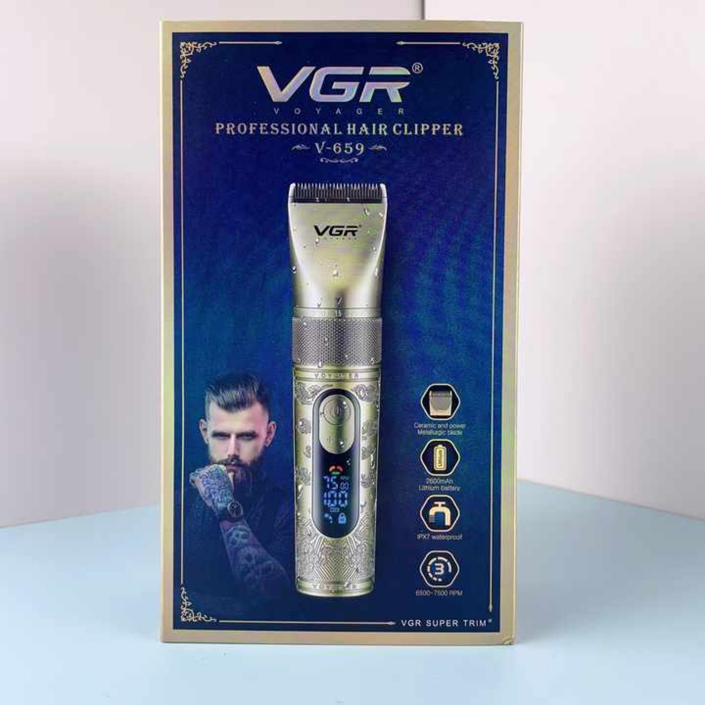 ماشین اصلاح موی سر و صورت شارژی وی جی ار مدل V-659 ماشین اصلاح موی سر و صورت شارژی وی جی ار مدل V-659