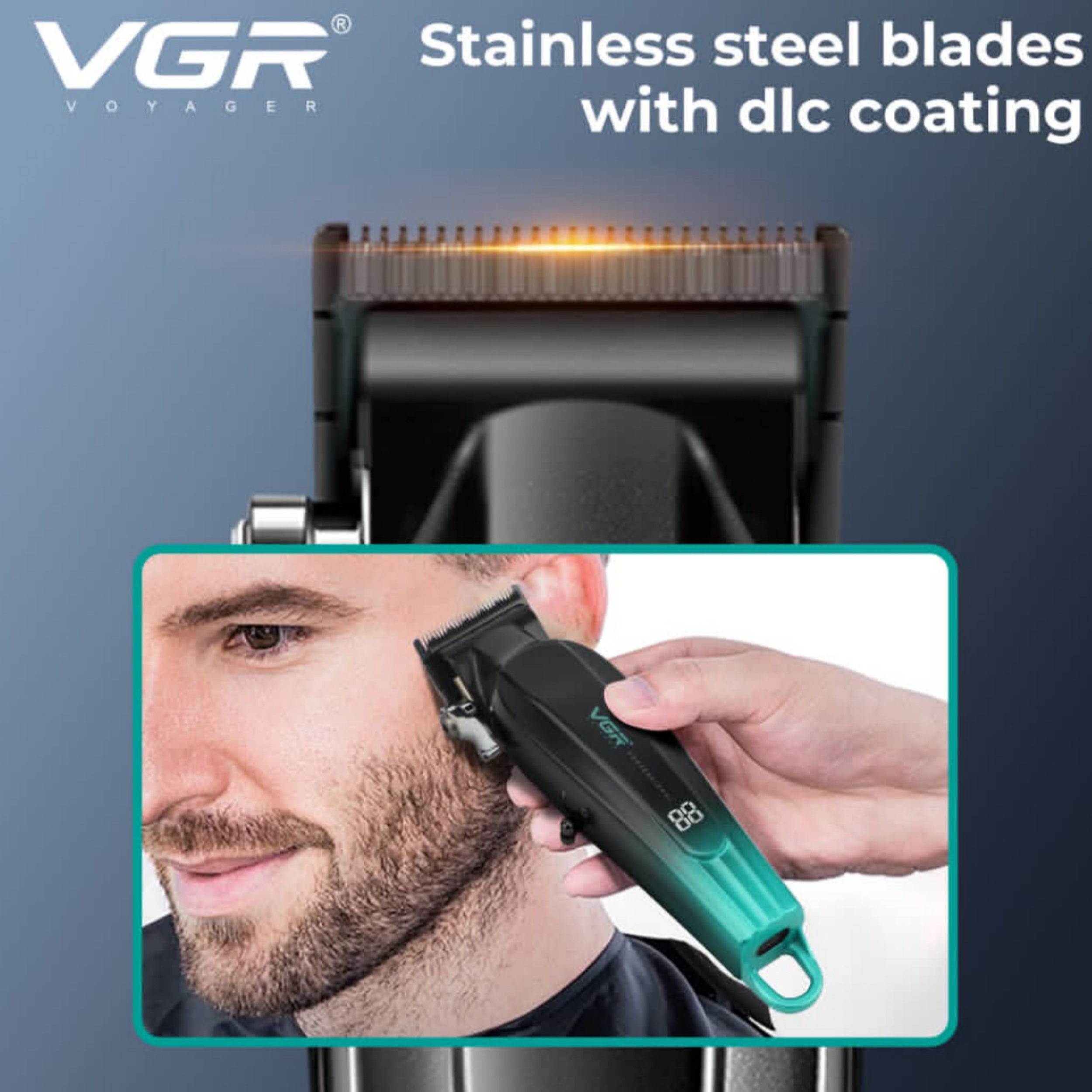 ماشین اصلاح موی سر و صورت شارژی وی جی ار مدل V-662 ماشین اصلاح موی سر و صورت شارژی وی جی ار مدل V-662