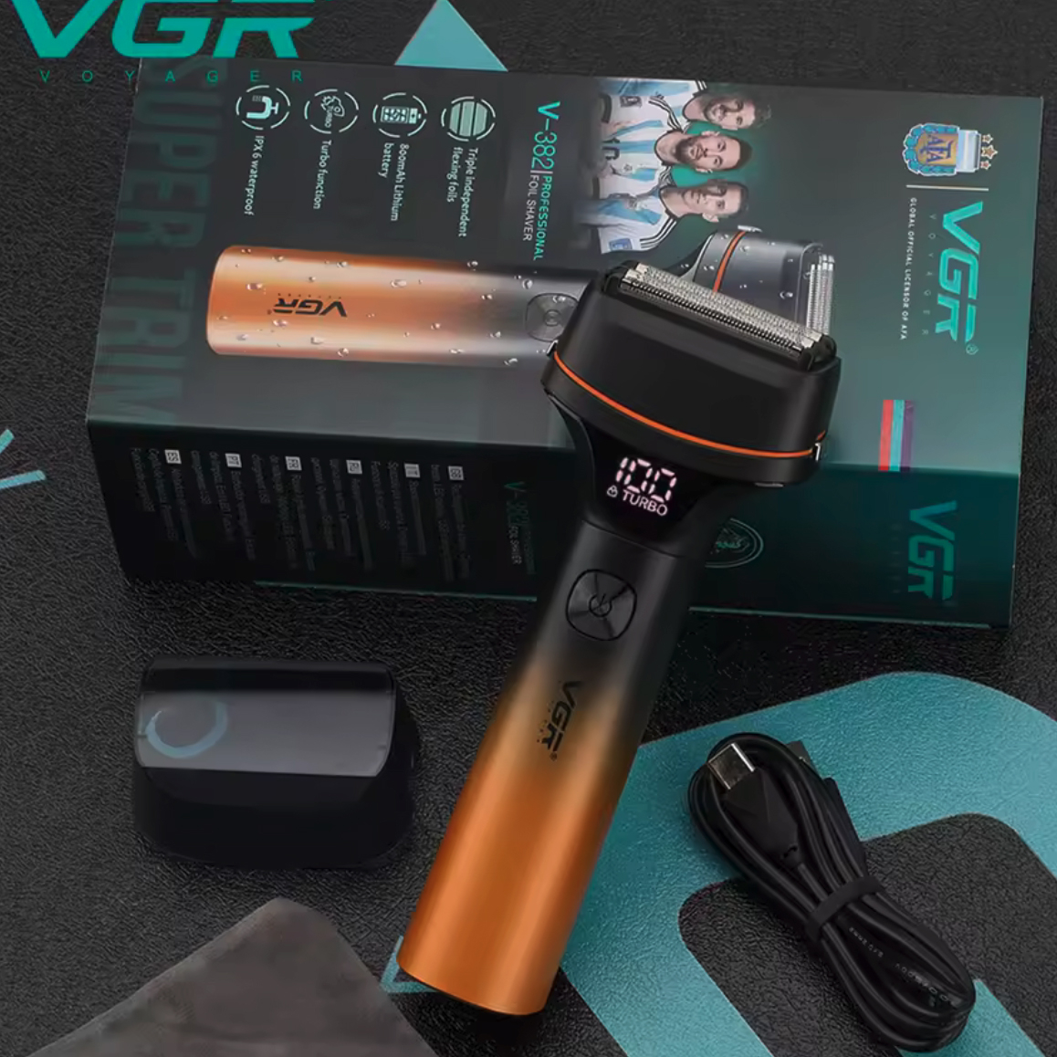 ماشین اصلاح صورت شارژی وی جی ار مدل v-382 ماشین اصلاح صورت شارژی وی جی ار مدل v-382