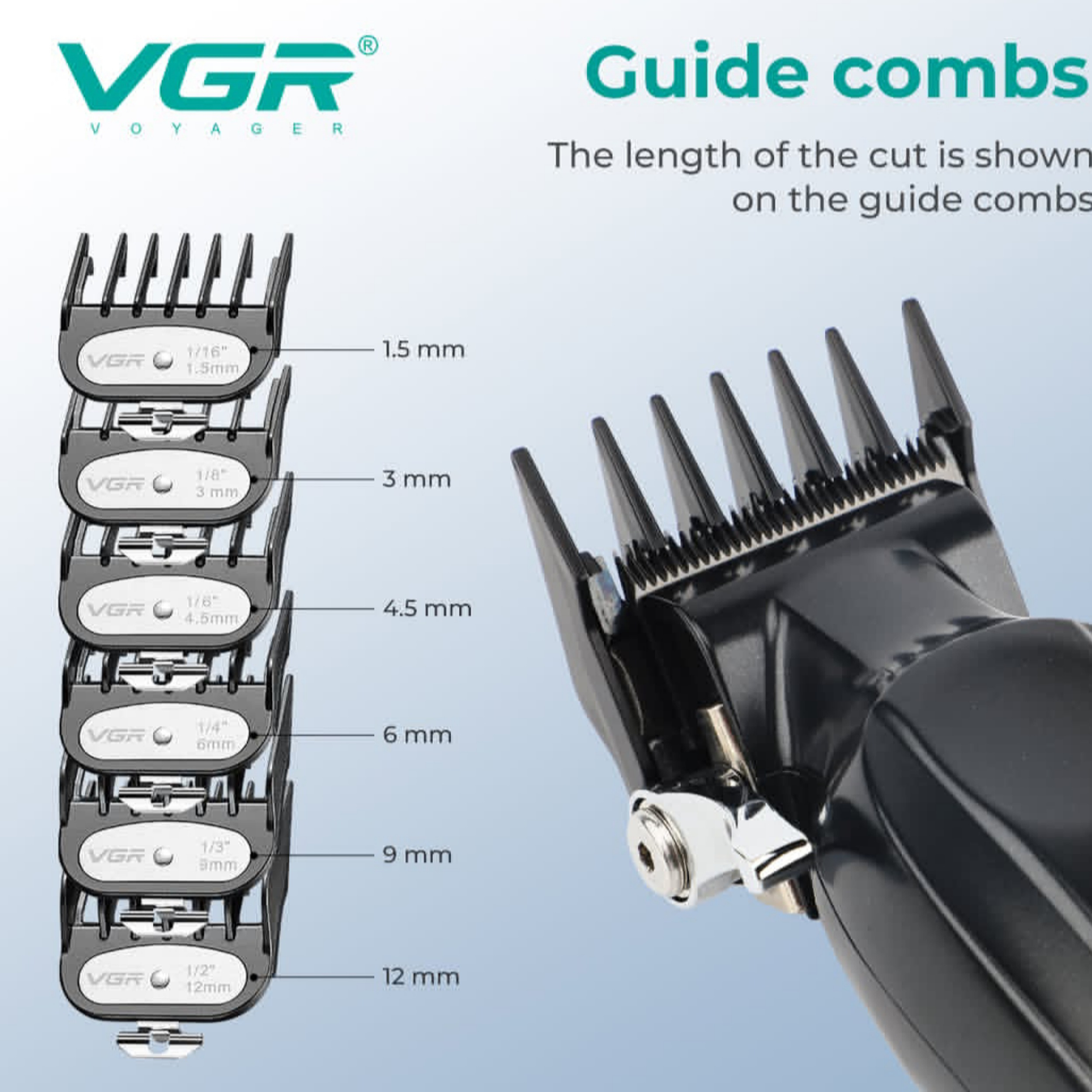 ماشین اصلاح موی سر و صورت شارژی وی جی ار مدل V-662 ماشین اصلاح موی سر و صورت شارژی وی جی ار مدل V-662