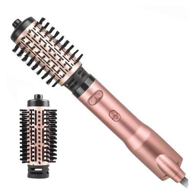 سشوار برس‌دار چرخشی حرفه‌ای انزو مدل EN 741، موتور AC با توان مصرفی 1500 وات، دارای نرم‌کننده‌ی یونی، قابلیت تعویض سری، با حالت صاف‌کننده و حجم‌دهنده، وزن 700 گرم، تنظیم حرارت 1 حالته و کنترل سرعت 1 حالته، به همراه 2 عدد سری برس ۴۲ و ۵۰ میلی‌متری