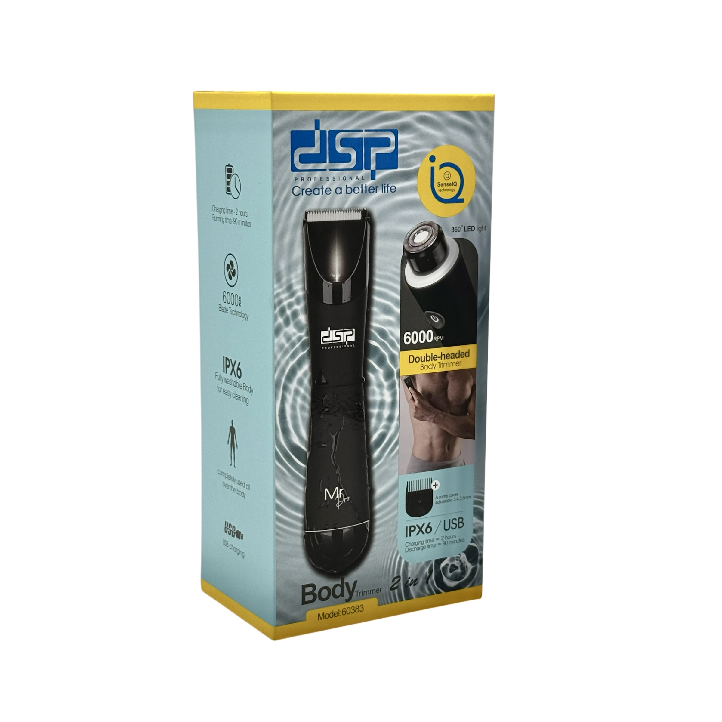 ماشین اصلاح موی بدن و صورت دی اس پی مدل 60383 ماشین اصلاح موی بدن و صورت دی اس پی مدل 60383