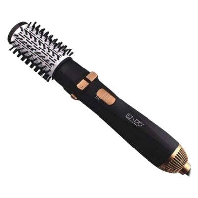 سشوار برس‌دار چرخشی حرفه‌ای انزو مدل EN-746، موتور AC با توان مصرفی 6600 وات، دارای قابلیت باد سرد، با حالت صاف‌کننده و حجم‌دهنده، وزن 400 گرم، تنظیم حرارت 2 حالته و کنترل سرعت 2 حالته، به همراه سری برس‌دار گرد باریک، پهن و تخت