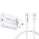 شارژر دیواری 25 وات ریمکس مدل A55 به همراه کابل تبدیل USB-C شارژر دیواری 25 وات ریمکس مدل A55 به همراه کابل تبدیل USB-C